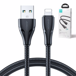Joyroom Surpass Series A11 USB-A / Lightning 2.4A kabelis 2 m - melns