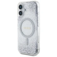 Guess HC sveķu apakšas spīdums MagSafe apvalks iPhone 16 - sudraba