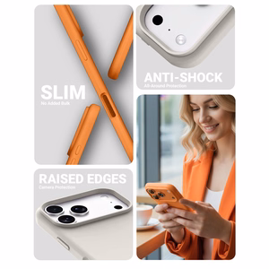 Crong Color Cover Magnetic MagSafe vāciņš ierīcei iPhone Air, akmens bēšs