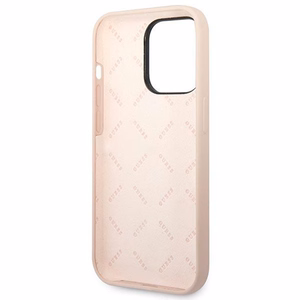 Guess GUHCP14LSLTGP iPhone 14 Pro 6.1 "rozā/rozā cietais apvalks Silikona Triangle
