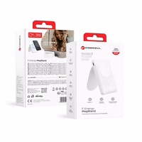 Portatīvais lādētājs saderīgs ar MagSafe Forcell F-Energy MagStand F10K2 QC3.0 PD 5A 20W 10000 mAh balta