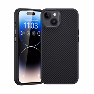 Benks Magnetic Hybrid Armor Pro Kevlar Case Metal Frame 600D for iPhone 15 Plus black