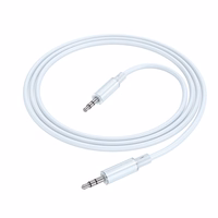 Borofone Kabelis AUX BL21 Lemon - 3,5 mm audio ligzda uz 3,5 mm audio ligzdu - 1 metra garš zilais kabelis