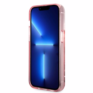 Karl Lagerfeld Spīdums Karl Galvas viedtālruņa apvalks iPhone 14 Pro - rozā
