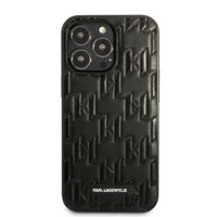 Karl Lagerfeld Monogramma Plāksne apvalks iPhone 13 Pro Max - melns