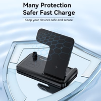 Bezvadu Lādētājs Essager "JG 4in1" Melns 15W (iPhone / Apple Watch / Airpods / Pencil)