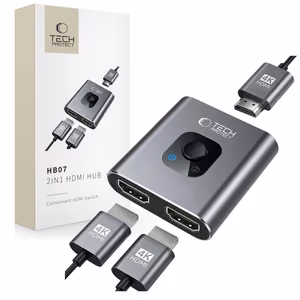 Tech-Protect HB07 HUB adapteris 2in1 HDMI 4K 60Hz - pelēks