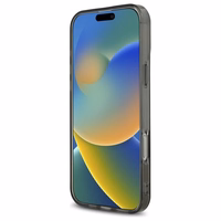 Guess IML Rhinestones Magnētiskais viedtālruņa apvalks iPhone 16 Pro - melns