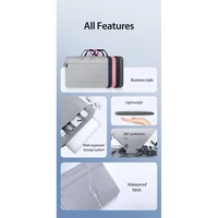 DUX DUCIS soma LBTC klēpjdatoram 15.5-16" Horizontāla rokas soma gaiši pelēka