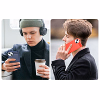 Carbon viedtālruņa apvalks iPhone 14 elastīgs gēla aizmugures vāks zils