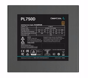 DeepCool PL750D barošanas bloks 750 W 20+4 pin ATX ATX melns
