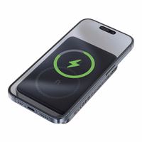 Magnētiskais portatīvais lādētājs Acefast M10 2x USB-C PD 30W ar 15W bezvadu uzlādi un USB-C kabeli (melns)