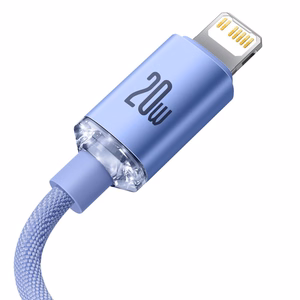 Baseus kabelis Crystal Shine USB-C - Lightning 1,2 m 20W violets