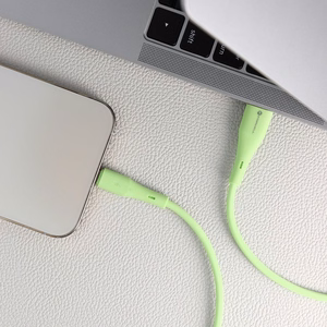 FORCELL F-ENERGY C343 kabelis USB A uz Lightning 2,4A 12W Silicone 1 m zaļš