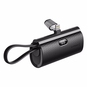 Внешний аккумулятор Forcell F-Energy Power Plug F5K3 PD 20W 5000 mAh со встроенным коннектором Lightning чёрный