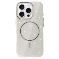 Magnētiskais Īpaši Plāns Spīdīgs viedtālruņa apvalks Iphone 15 Pro sudraba