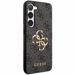 Guess 4G Big Metal Logo viedtālruņa apvalks Samsung Galaxy A55 - melns