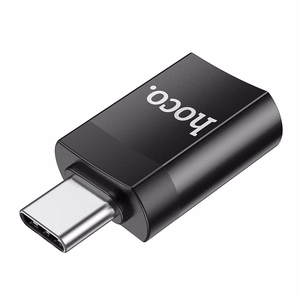 Adapteris Hoco UA17 Type-C uz USB-A melns