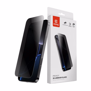 Crong Privacy 3D Armor Glass rūdīta stikla privātuma ekrāna aizsargs iPhone 17e / 16e / 14 / 13 / 13 Pro