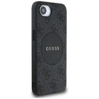 Guess 4G Circle Classic Logo Magnētiskais viedtālruņa apvalks iPhone 16e - melns