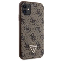 Guess GUHCN61P4TDSCPW apvalks iPhone 11 / Xr - brūns krustenisks 4G metāla logotips
