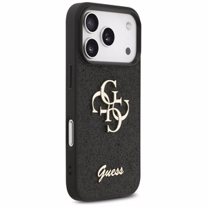 Guess Fixed Glitter Big 4G чехол для iPhone 17 Pro - чёрный