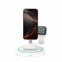 Tech-Protect QI15W-A46 3v1 magnētiskais induktīvais lādētājs MagSafe - balts