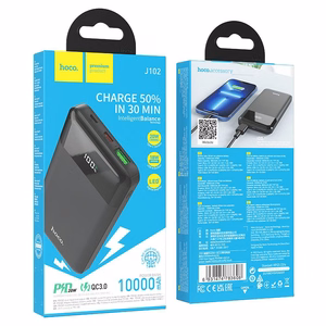 Portatīvais lādētājs (m) Hoco 10000 mAh QC3.0 PD 3A 20W J102 melns