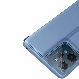 Clear View Case viedtālruņa apvalks Realme C31 atverams apvalks melns