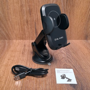 Blavec Car turētājs BHC-03 15W with induction charging to windshield (BHC03-WIB) melns