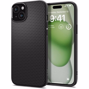 Spigen Liquid Air viedtālruņa apvalks iPhone 15 Plus - matēts melns