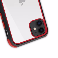 Crong Trace Clear Cover - iPhone 11 Pro maciņš (melns/sarkans)