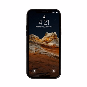 Crong Essential Cover Magnetic mākslīgās ādas vāciņš iPhone 12 Pro Max, ar MagSafe, melns