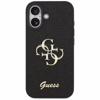 Guess Fixed Glitter Big 4G viedtālruņa apvalks iPhone 17 - melns