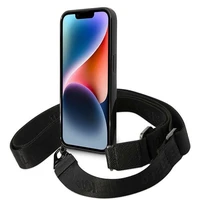 Karl Lagerfeld Krāsainās Svītras Siksna Viedtālruņa apvalks iPhone 14 Pro - rozā