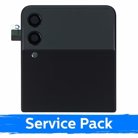 LCD displejs saderīgs ar Samsung F711 Z Flip3 (OUTER) ar rāmi / Phantom Black / (Service Pack)