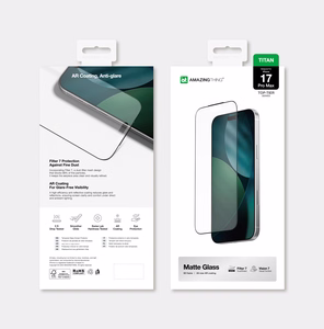 AmazingThing Titan Vision 7 matēts rūdītais aizsargstikls iPhone 17 Pro Max