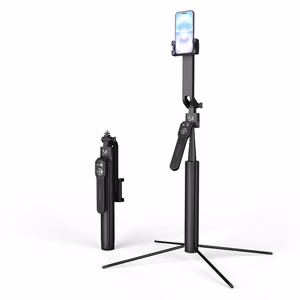 Wozinsky WST-360YS selfiju nūja ar statīva funkciju, 360° AI automātisku sejas izsekošanu un žestu vadību - melna