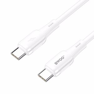 BWOO silikona kabelis X329CC 65W USB-C 1m balts