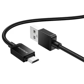 Borofone Kabelis BX120 Placer - USB uz Micro USB - 2,4A 1 metrs melns
