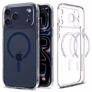 Чехол Spigen Ultra Hybrid MagSafe для iPhone 17 Pro - прозрачно-тёмно-синий