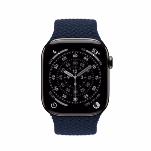 Crong Wave Band pīta Apple Watch siksniņa, 44/45/46/49 mm, tumši zila