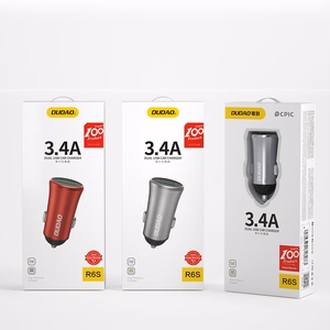 Умное автомобильное зарядное устройство Dudao 3.4A 2x USB серебряное (R6S silver)