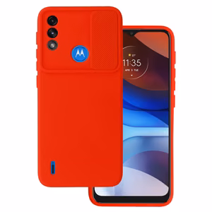 Camshield Soft viedtālruņa apvalks Motorola Moto E7 Power/E7i Power sarkans