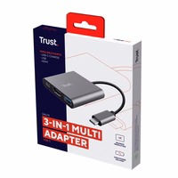Trust Dalyx USB 3.2 Gen 1 Type-C centrmezgls alumīnija, melns