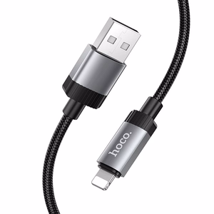 Kabelis USB A uz Lightning Hoco 2,4A 1 m X117 melns