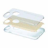 Mirdzošs 3in1 viedtālruņa apvalks iPhone 7 / 8 / SE 2020 / SE 2022 zelta