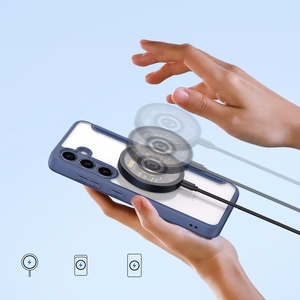 Dux Ducis Skin X Pro viedtālruņa apvalks Samsung S24+ ar magnētisko gredzenu un atloku - zils