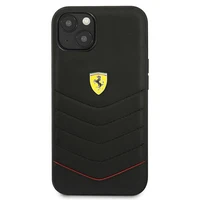 Ferrari FEHCP13SRQUK iPhone 13 mini 5.4 melns kietais apvalks Off Track Carbon Stripe