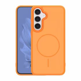 Frame Thin Mag maciņš for Samsung Galaxy S25 oranžs